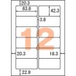 画像2: SB961A4タックシール 12面 ヒサゴ(hisago)ラベルサプライ用紙伝票 (2)